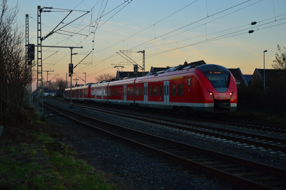 S8 bei der Einfahrt in Kleinenbroich. 25.1.2016