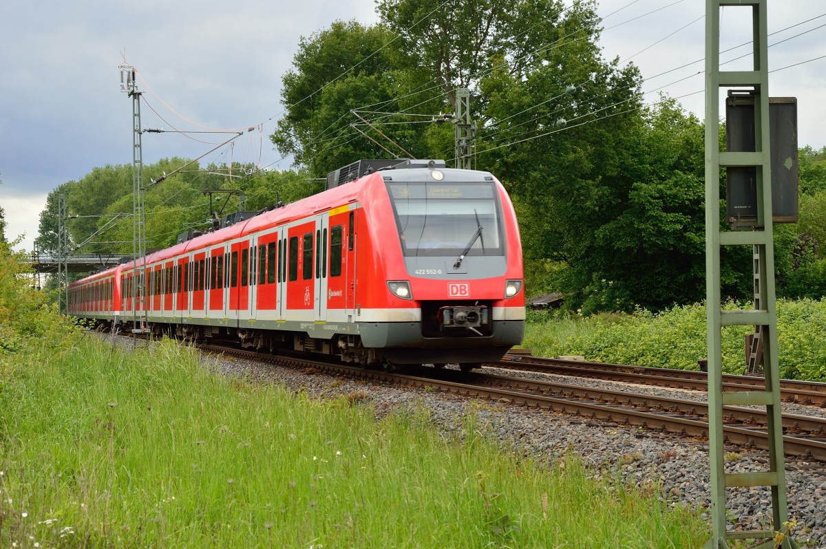 S8 nach Wuppertal Barmen 422 552. Kleinenbroich den 14.5