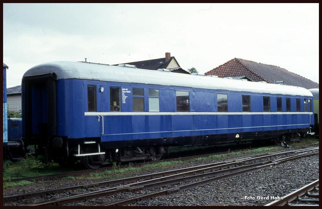 Salonwagen der DEW am 7.9.91 in Rinteln. Wagen Bezeichnung Salon4ük(e); 52 Tonnen