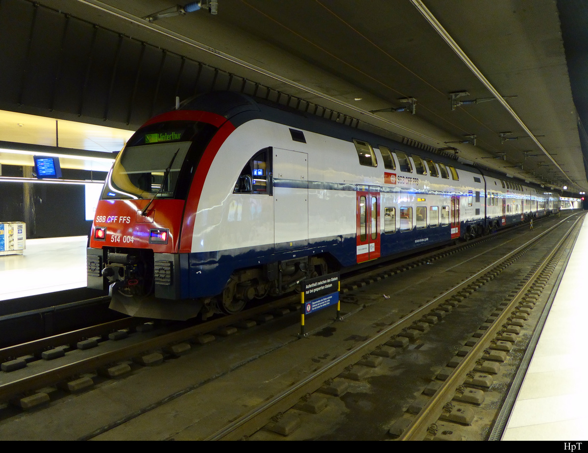 SBB / S-Bahn Zürich - Triebzug RABe 514 004 unterwegs auf der S8 im HB Zürich am 11.05.2019
