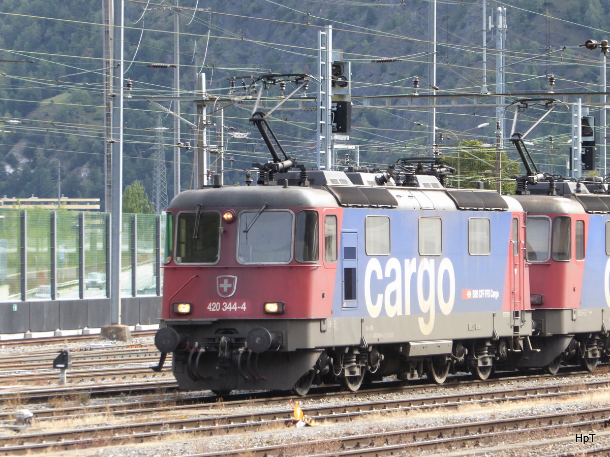 SBB - 420 344-4 im Bahnhof Brig am 10.09.2017