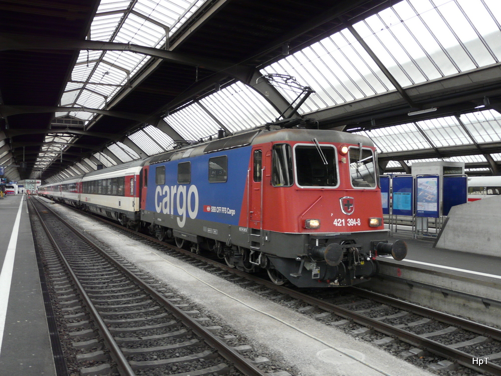 SBB - 421 394-8 im HB Zürich am 16.02.2014