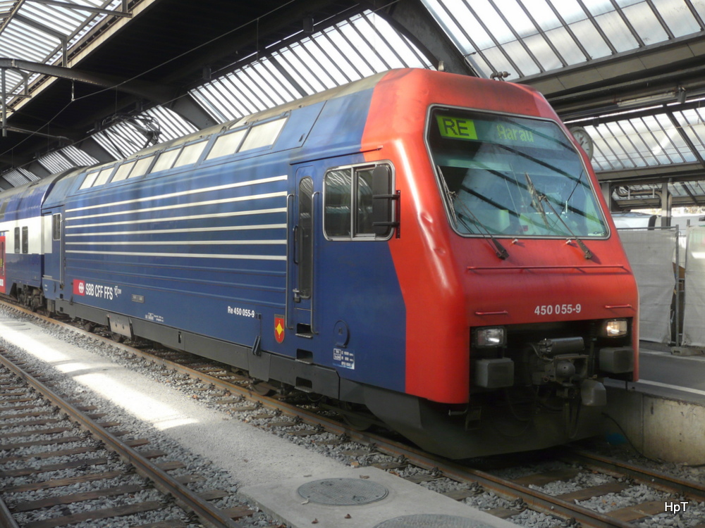 SBB - 450 055-9 im HB Zürich am 01.02.2014