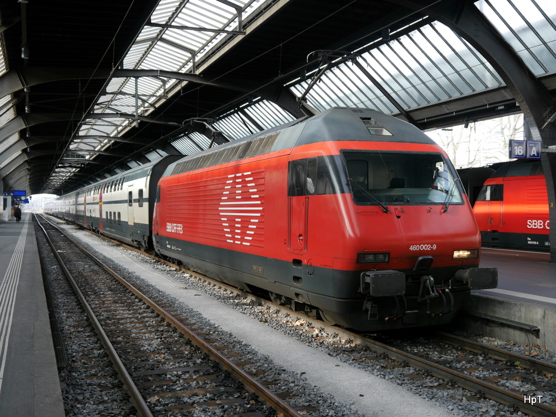 SBB - 460 002-9 im HB Zürich am 31.01.2015