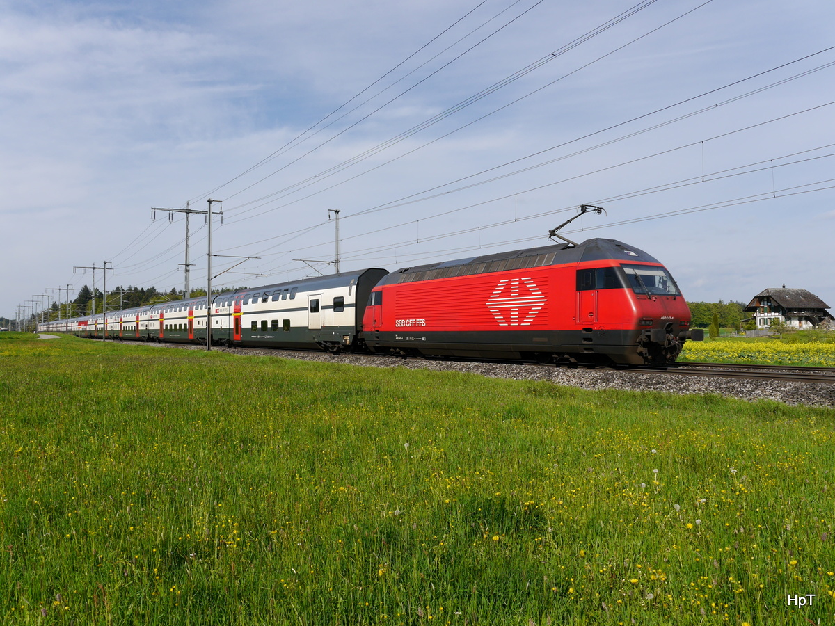 SBB - 460 047-4 mit IC unterwegs bei Lyssach am 30.04.2016