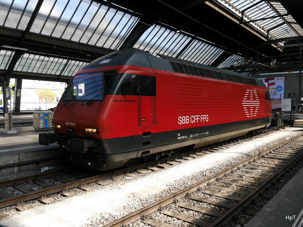 SBB - 460 078-9 im HB Zürich am 12.04.2017