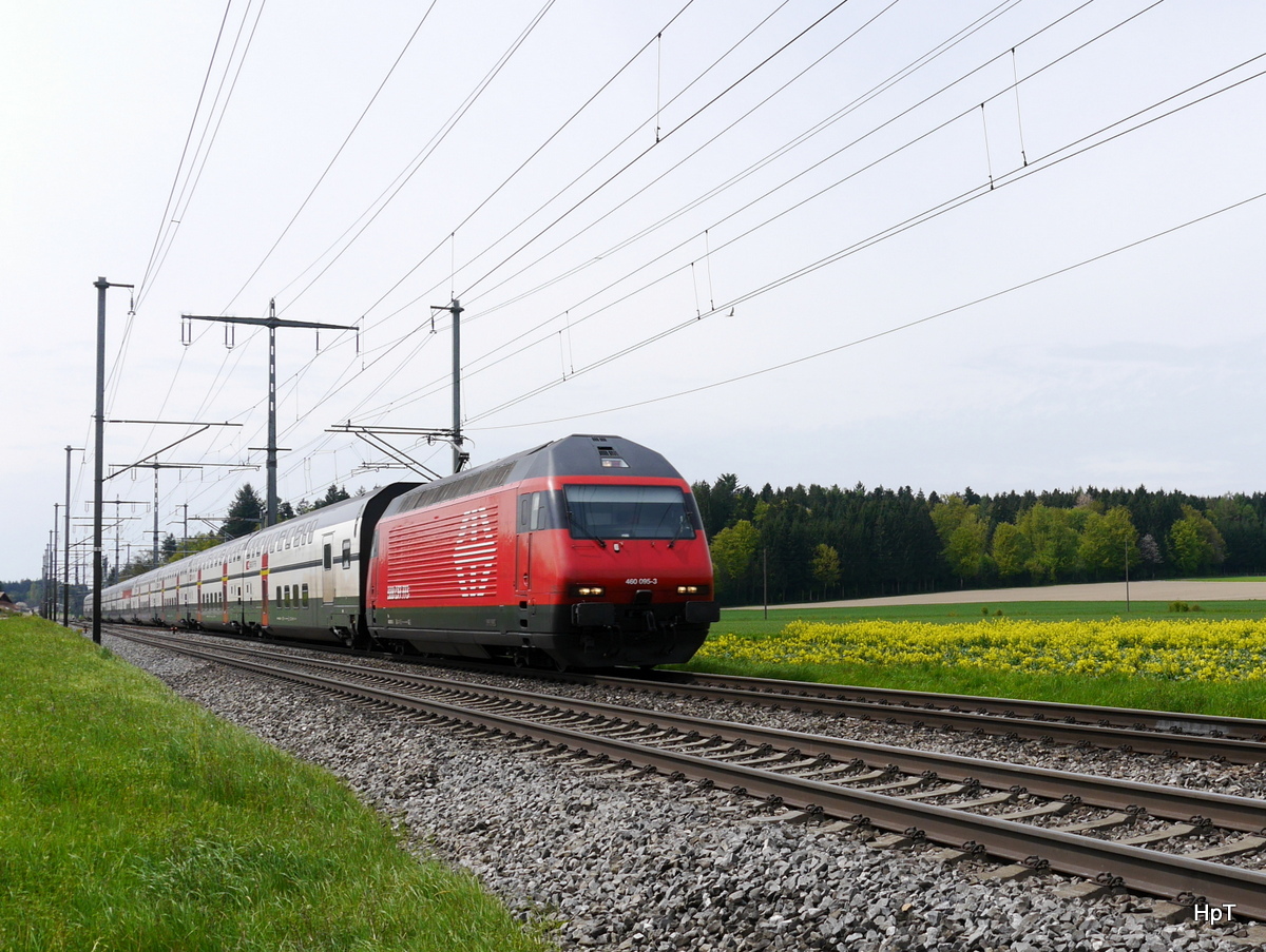 SBB - 460 095-6 mit IC unterwegs bei Lyssach am 30.04.2016