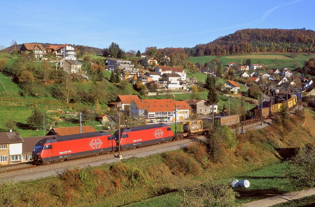 SBB 460 109 + 460 099, Zeihen, 02.09.2001.