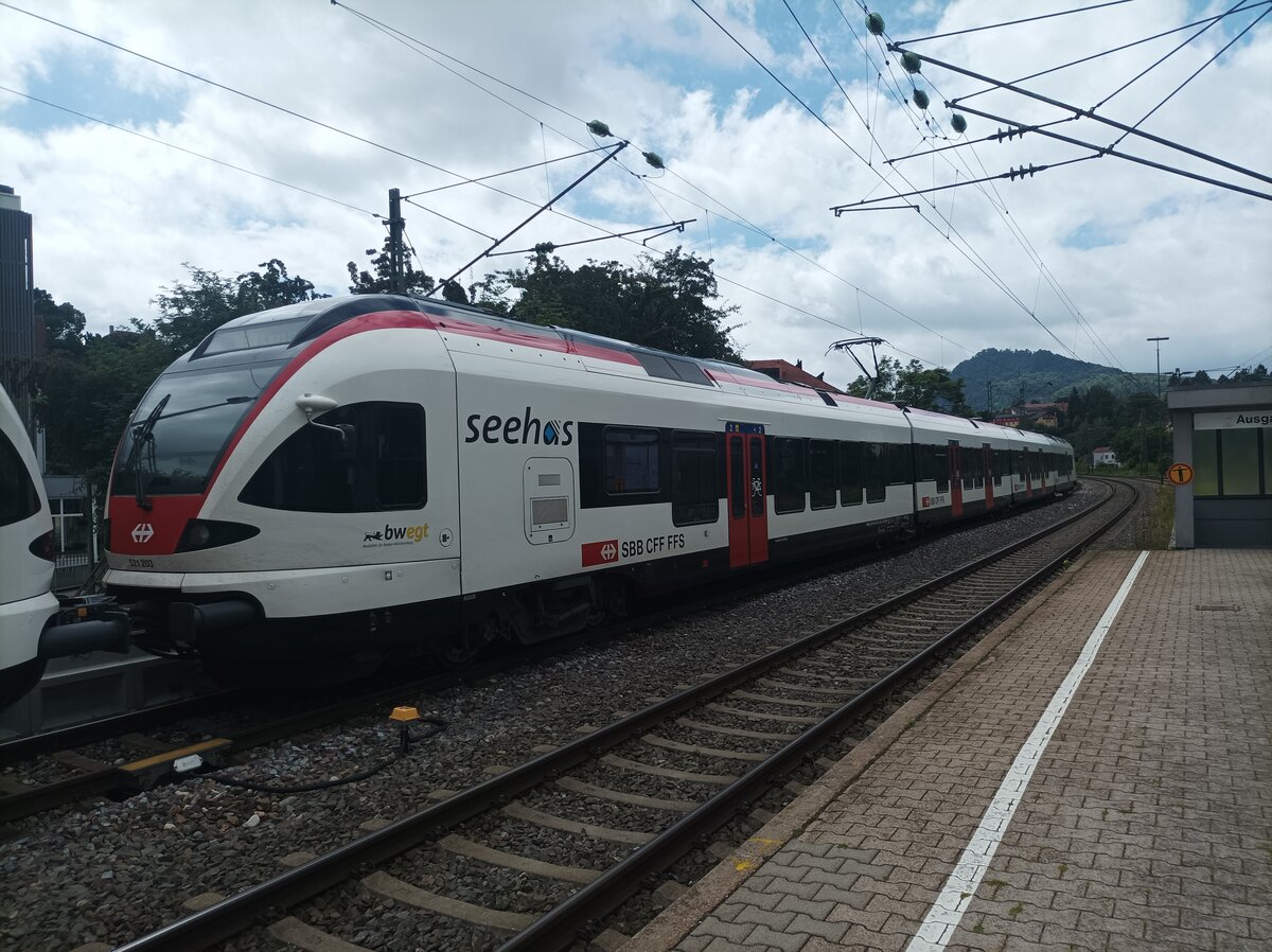 SBB 521 203 am 18.8.21 auf dem Seehas in Engen 