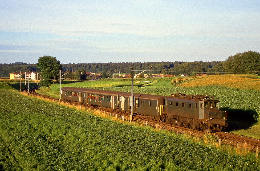SBB Ae3/6 10684, Inkwil, 15.08.1987, Zug 6084.