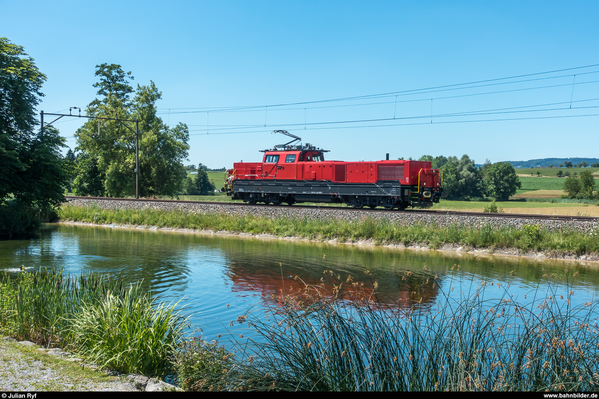 SBB Aem 940 001 am 20. Juni 2018 in Riedt bei Erlen.