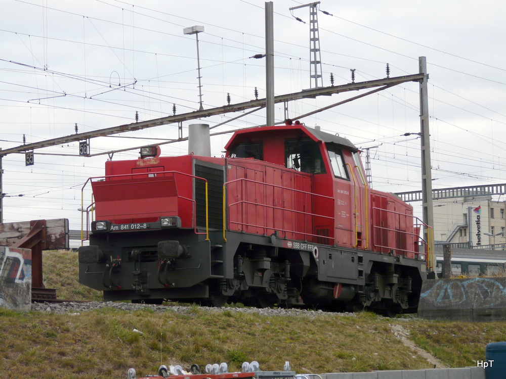 SBB - Am 841 012-8 in Biel am 01.03.2014