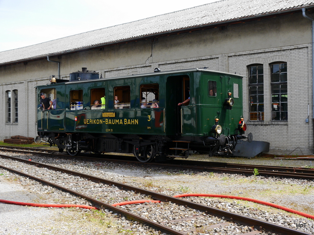 SBB - Dampftriebwagen Cmz 1/2  31 zu Besuch im Bahnpark in Brugg am 26.05.2018