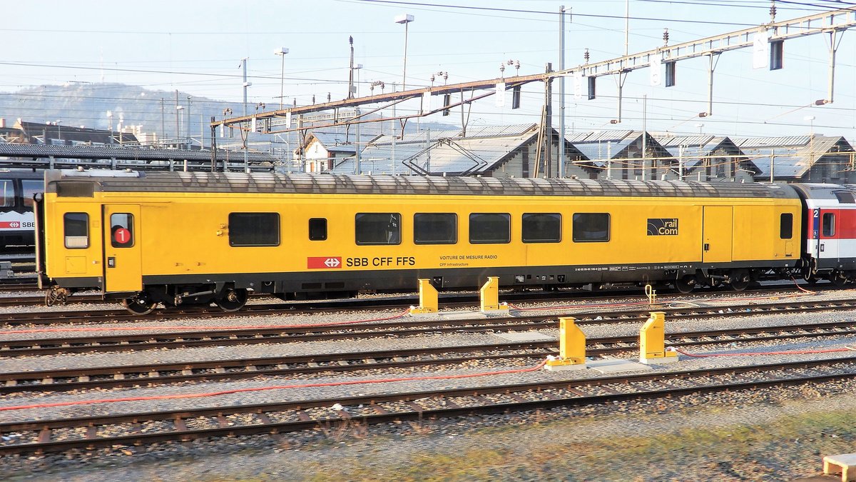 SBB Funkmesswagen X 60 85 99-90 106-9, abgestellt in Zürich am 6. Februar 2020