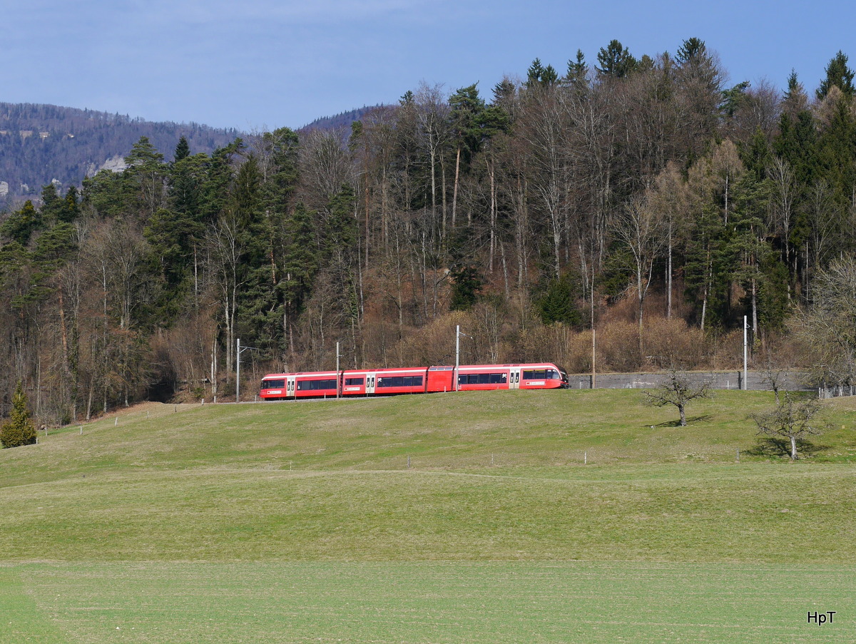 SBB - GTW  526 unterwegs nach Moutier beu Langendorf/SO am 25.02.2017