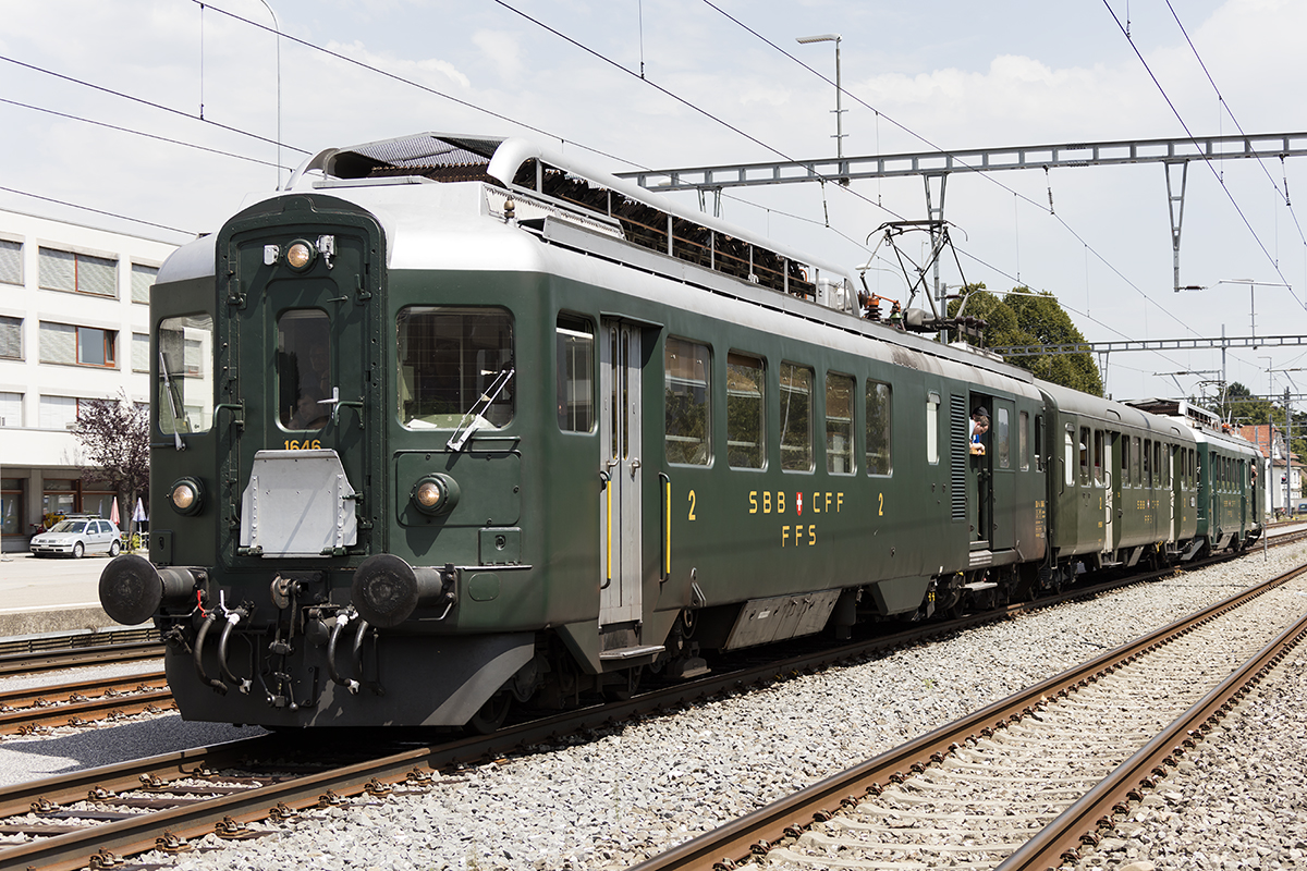 SBB Historic, BDe 4/4, 1646 + 1643, 01.08.2017, Laufenburg