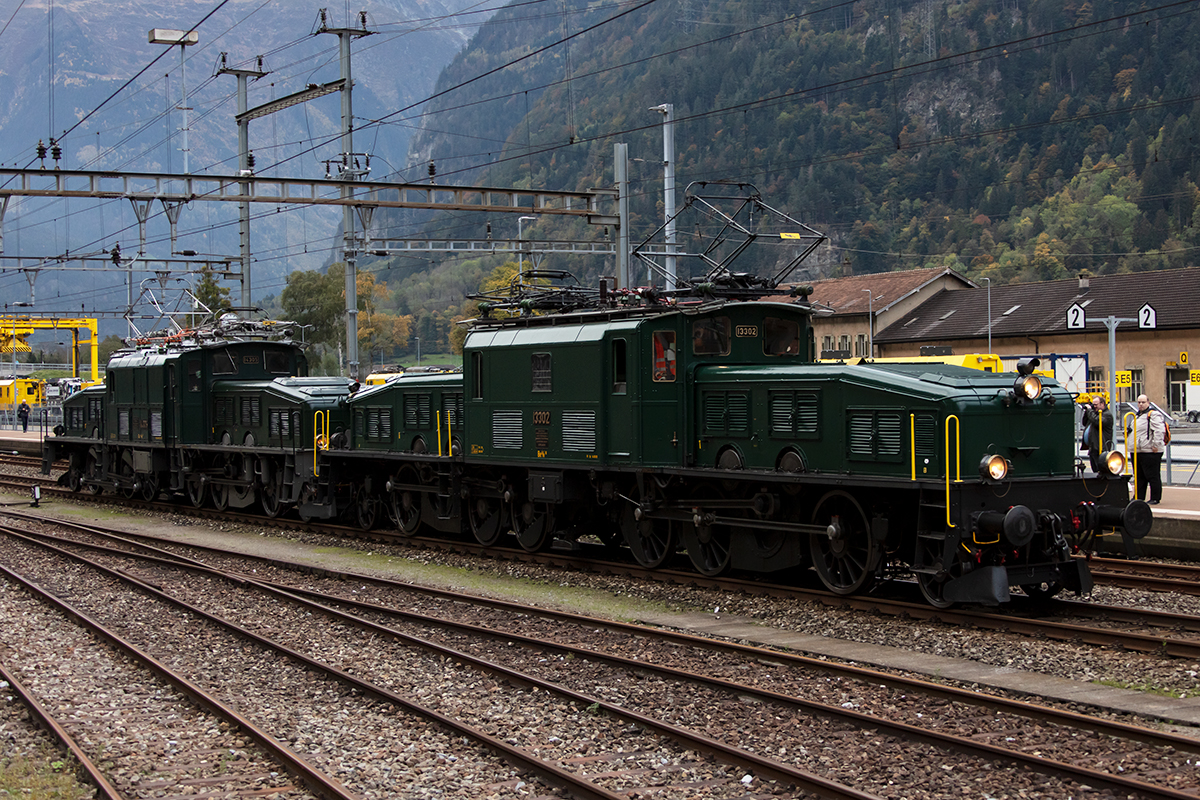 SBB - Historic, Be 6/8, 13302 + 14305, 19.10.2019, Erstfeld


