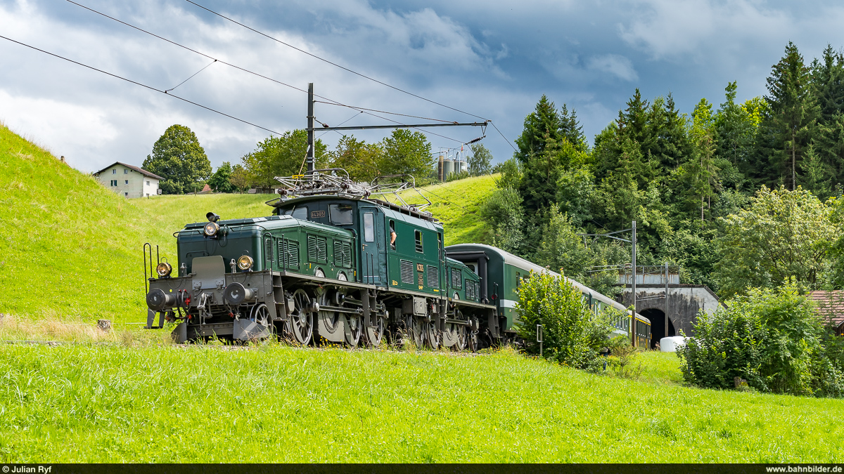 SBB Historic Ce 6/8 III 14305 / Sumiswald ETB - Huttwil / Sumiswald, 8. August 2021