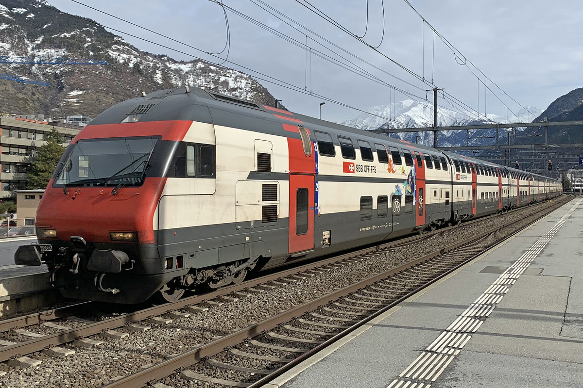 SBB IC2000 Mit Familienwagen Bahnhof Visp 04 Februar 2021 Schweiz