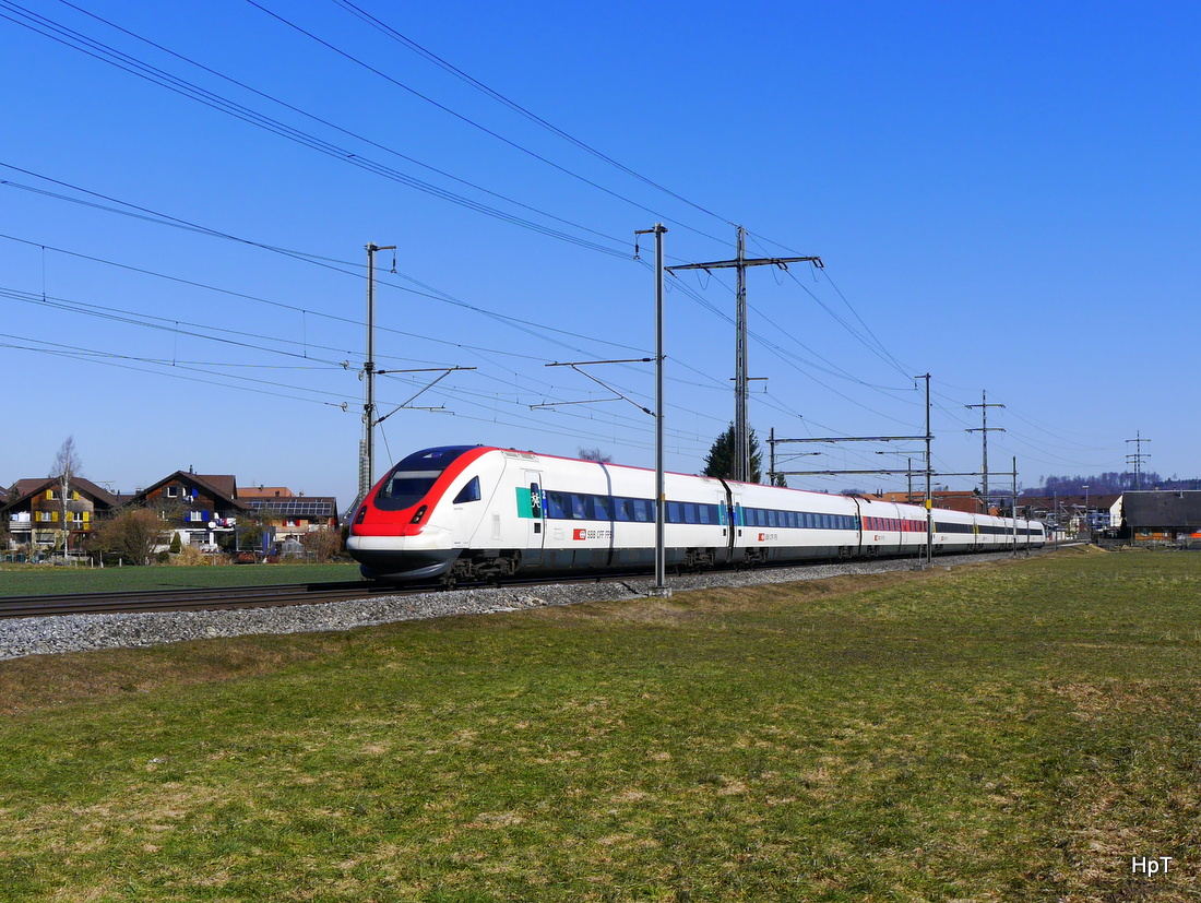 SBB - ICN Adolf Wölfli unterwegs nach Bern bei Lyssach am 26.02.2015