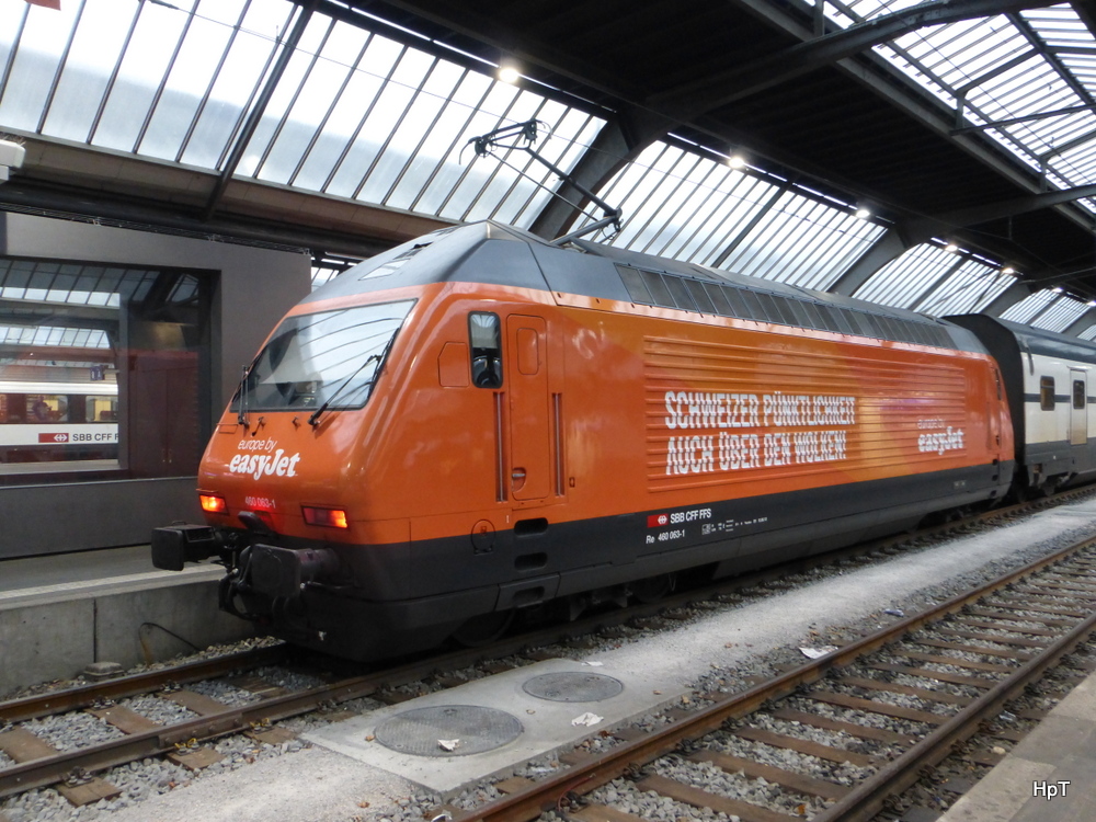 SBB - Lok 460 063-1 im HB Zürich am 30.11.2014