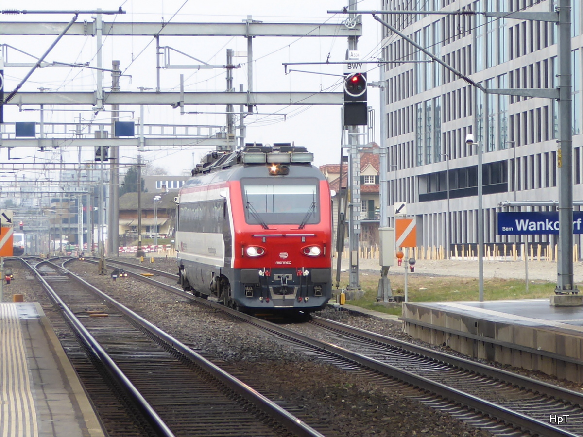 SBB - Messzug XTmass 99 85 91 60 001-5 unterwegs kurz vor der Haltestelle Bern-Wankdorf am 25.03.2016