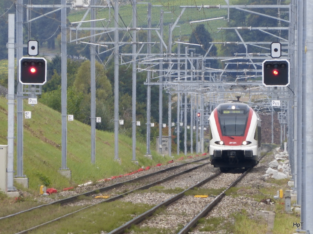 SBB - RABe 522 201 unterwegs ei der Haltestelle Zimeysa am 14.09.2014