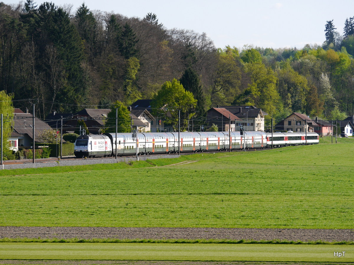 SBB - RE Bern - Biel mit 460 052-4 unterwegs bei Busswil am 13.04.2017