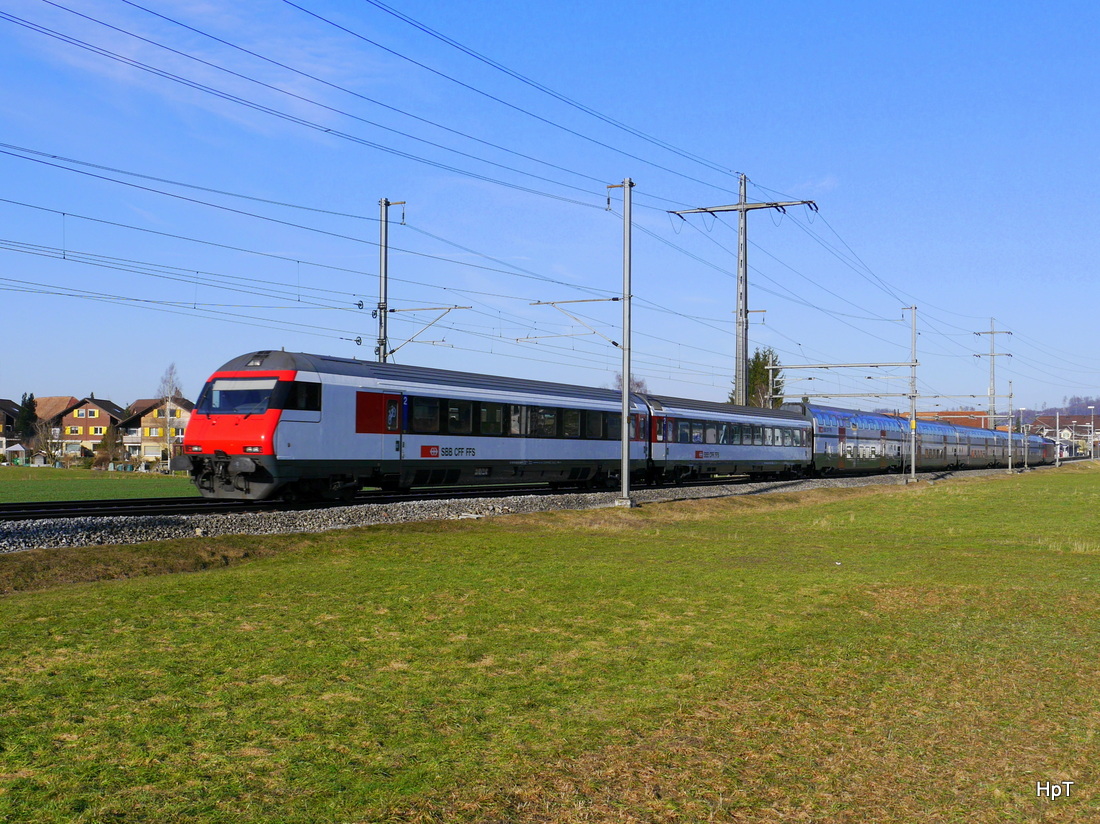 SBB - RE Zürich - Bern unterwegs bei Lyssach am 20.02.2015
