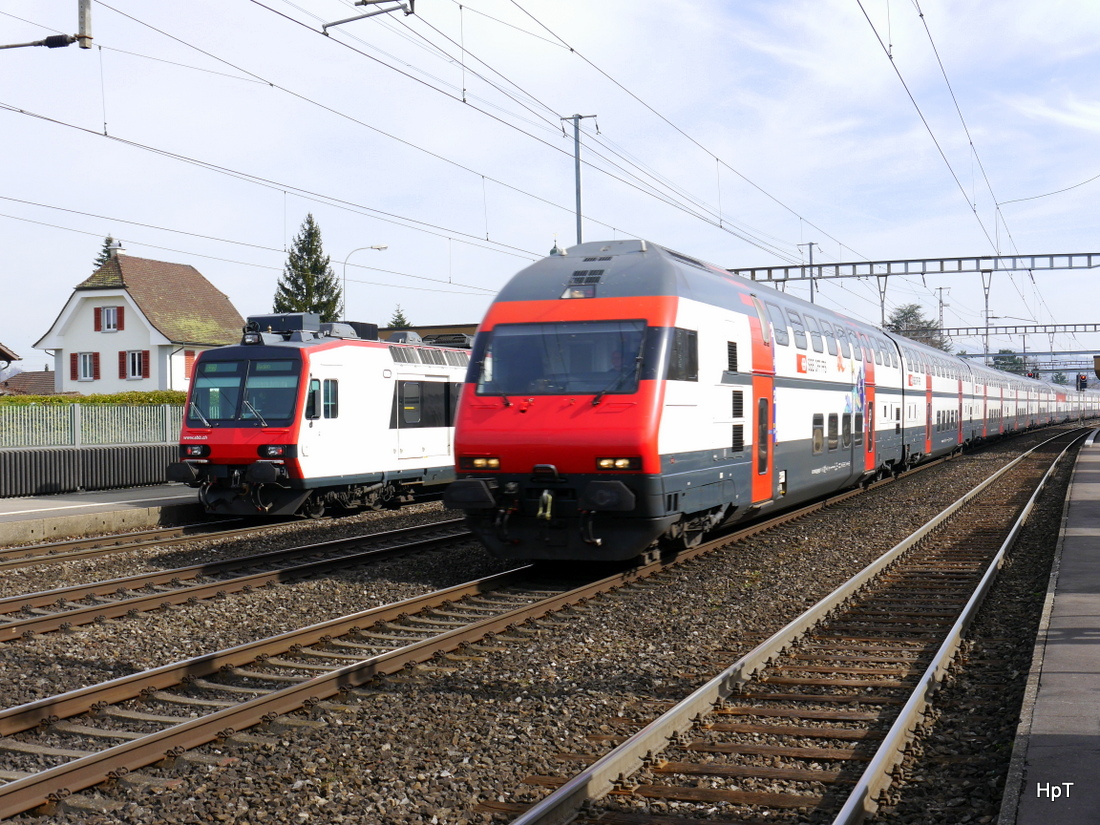 SBB - Regio und IC im Bahnhof von Rupperswil am 07.03.2015