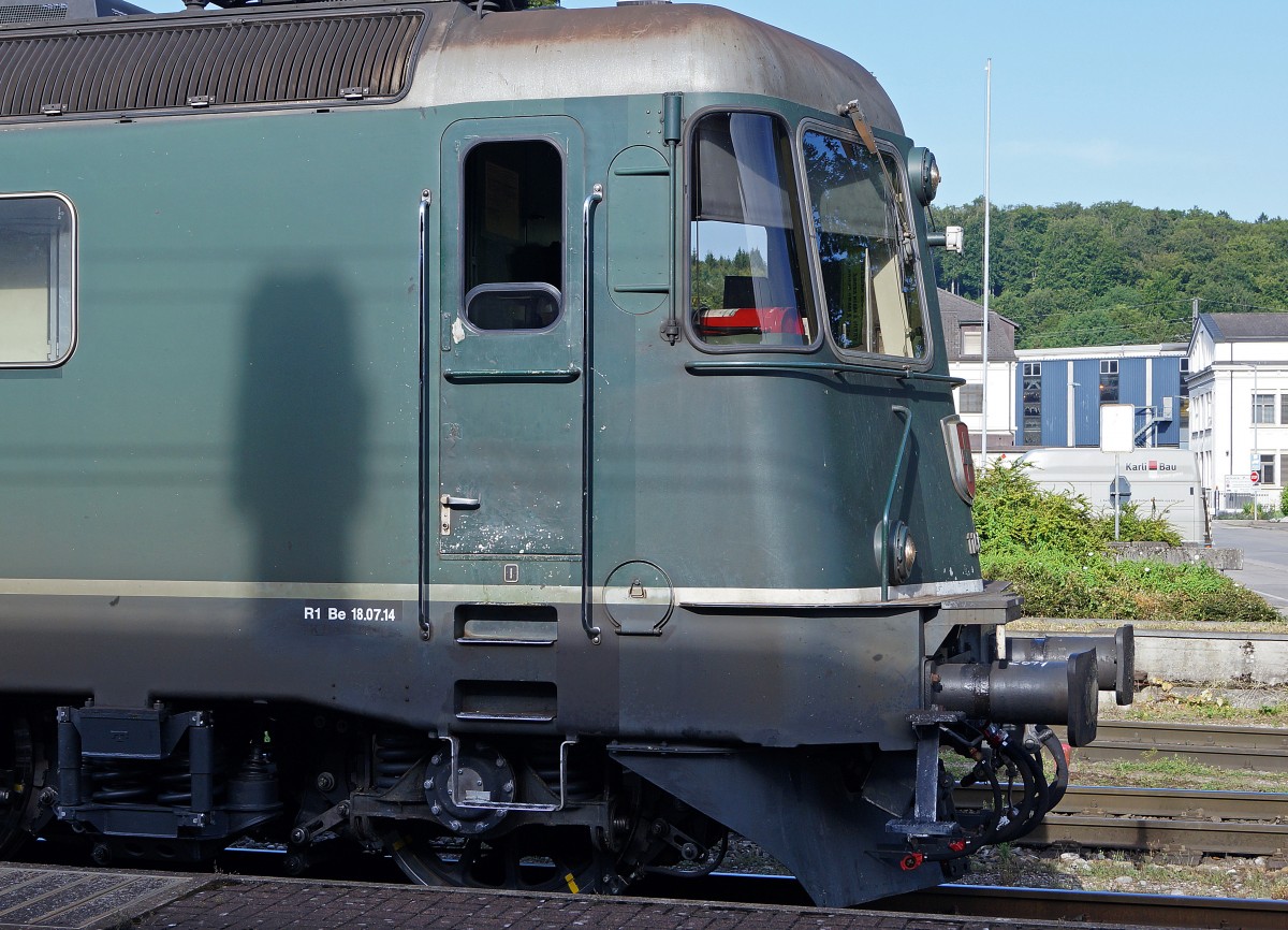 SBB: Revisionsdatum R1 Be 18.7.14. der Re 6/6 11646  BUSSIGNY  aufgenommen bereits am 19.7.2014 in Gerlafingen.
Foto: Walter Ruetsch