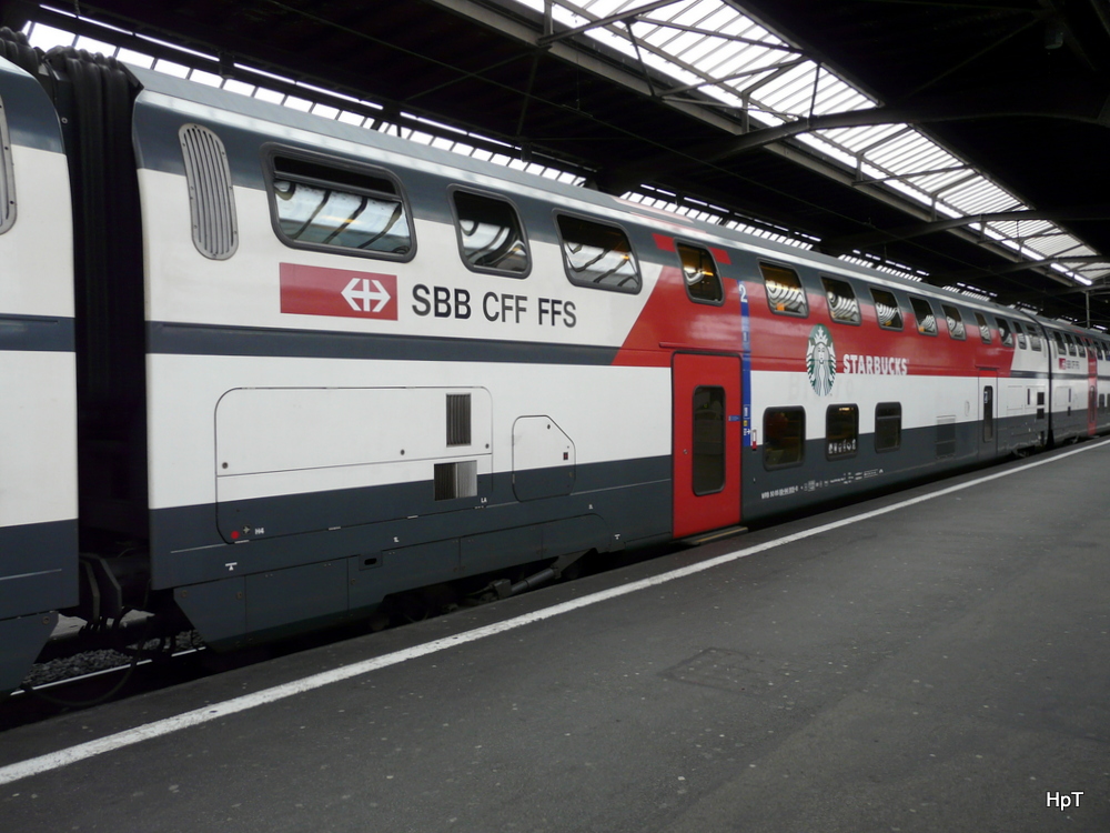 SBB - Speisewagen (STARBUCKS) WBR 50 85 88-94 005-8 im HB Zürich am m16.02.2014