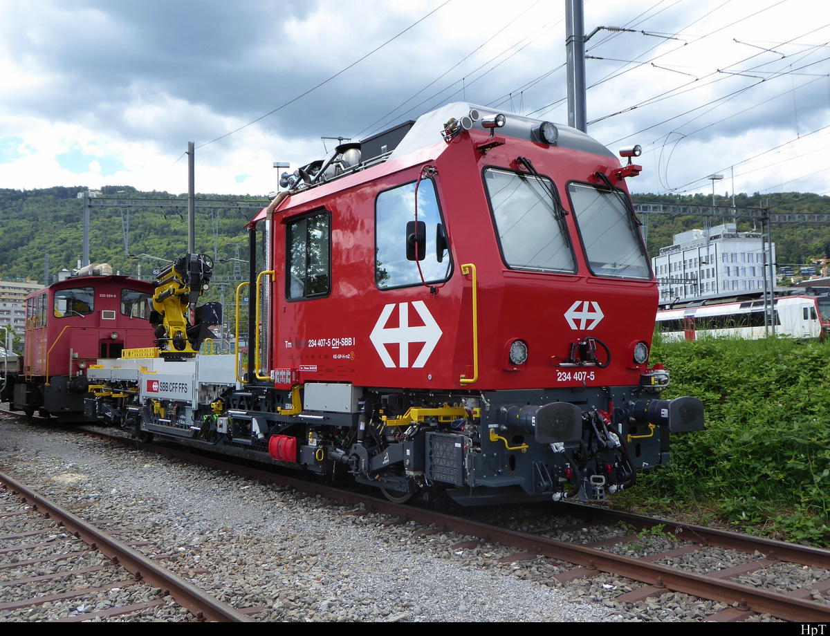 SBB - Tm 2/2  234 407-5 abgestellt im Personebahnhof von Biel/Bienne am 26.07.2020