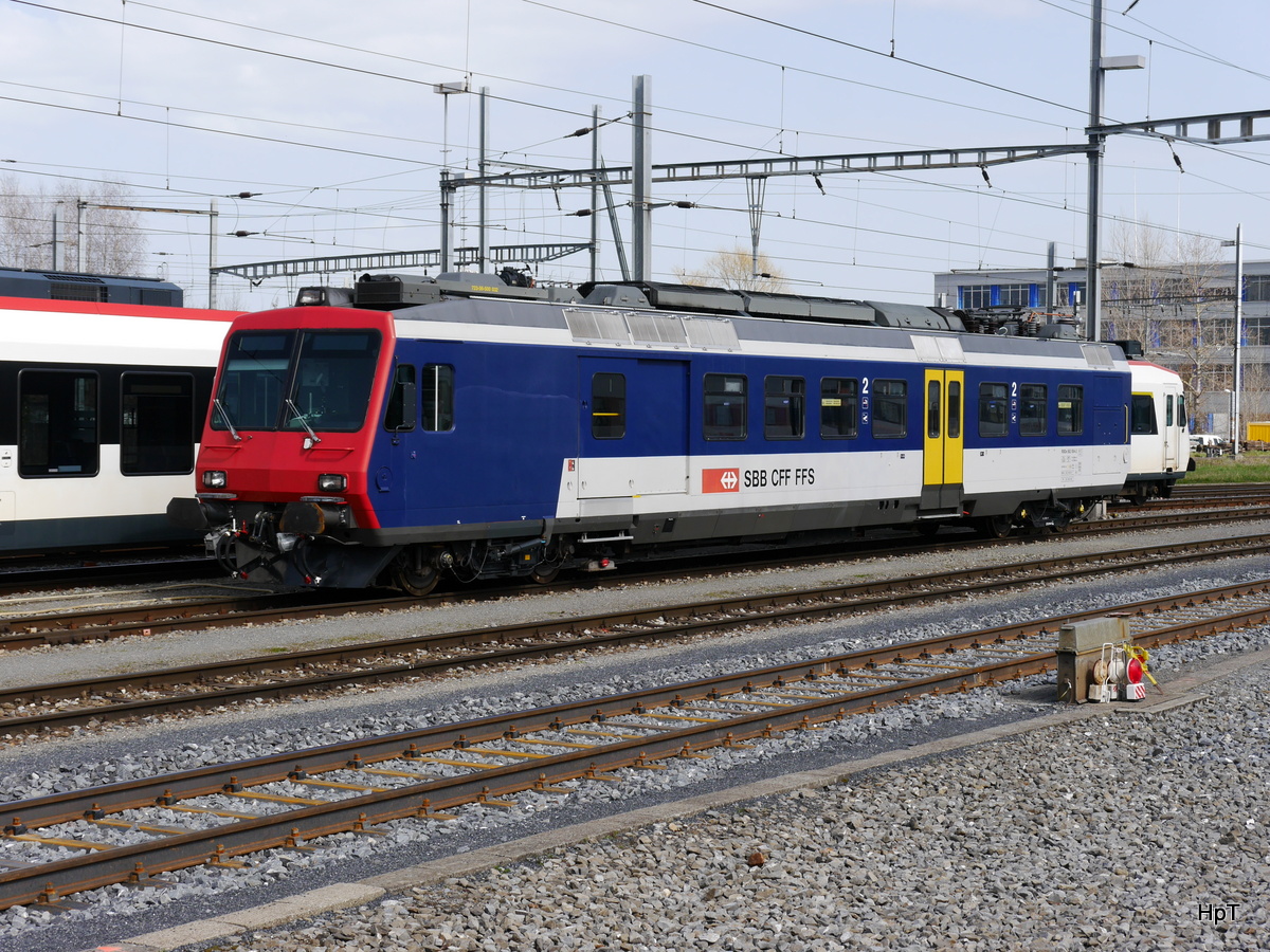SBB - Triebwagen RBDe 4/4  562 004-2 abgestellt in Yverdon les Bains am 07.04.2018