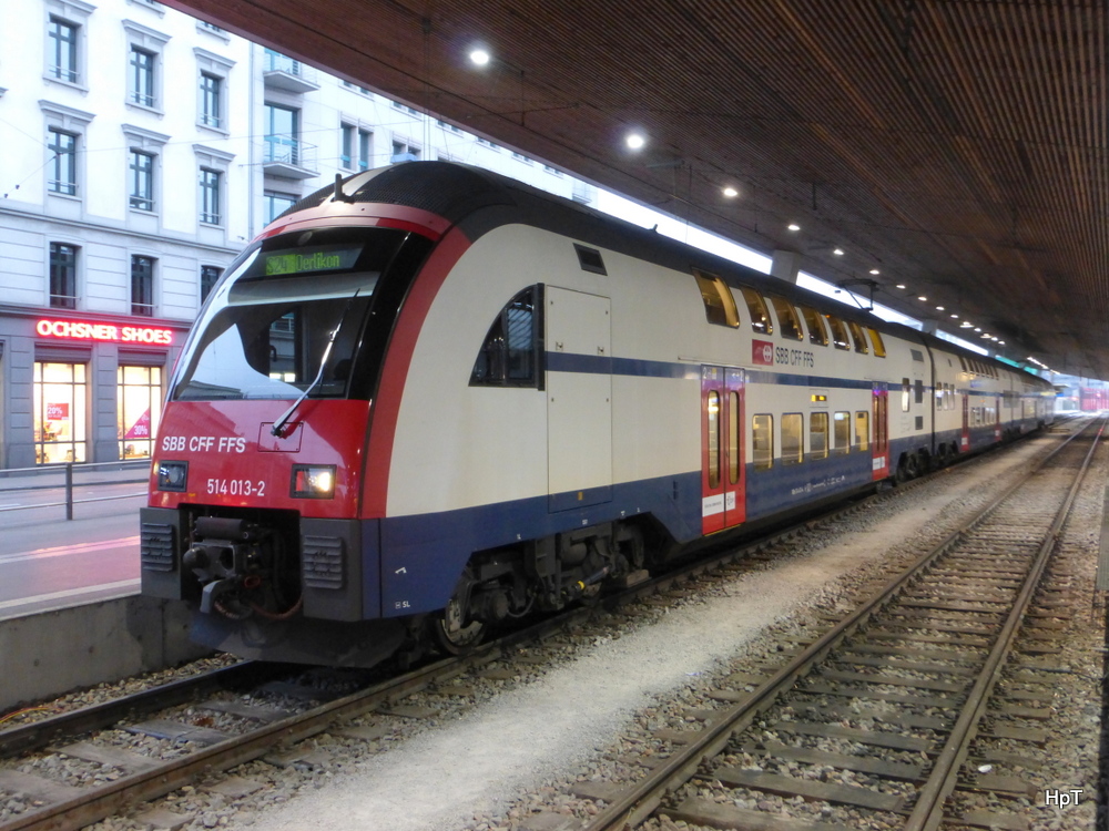 SBB - Triebzug RABe 514 013-2 im HB Zürich am 30.11.2014