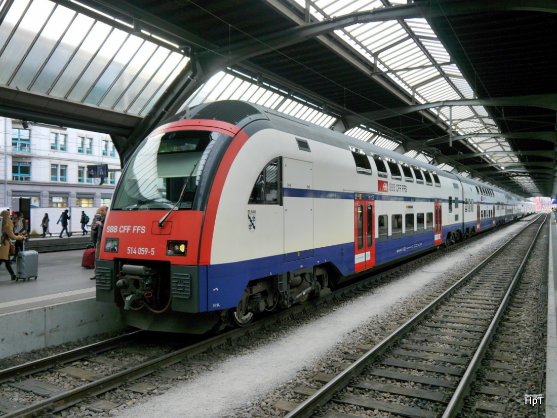 SBB - Triebzug RABe 514 059-9 im HB Zürich am 27.03.2015