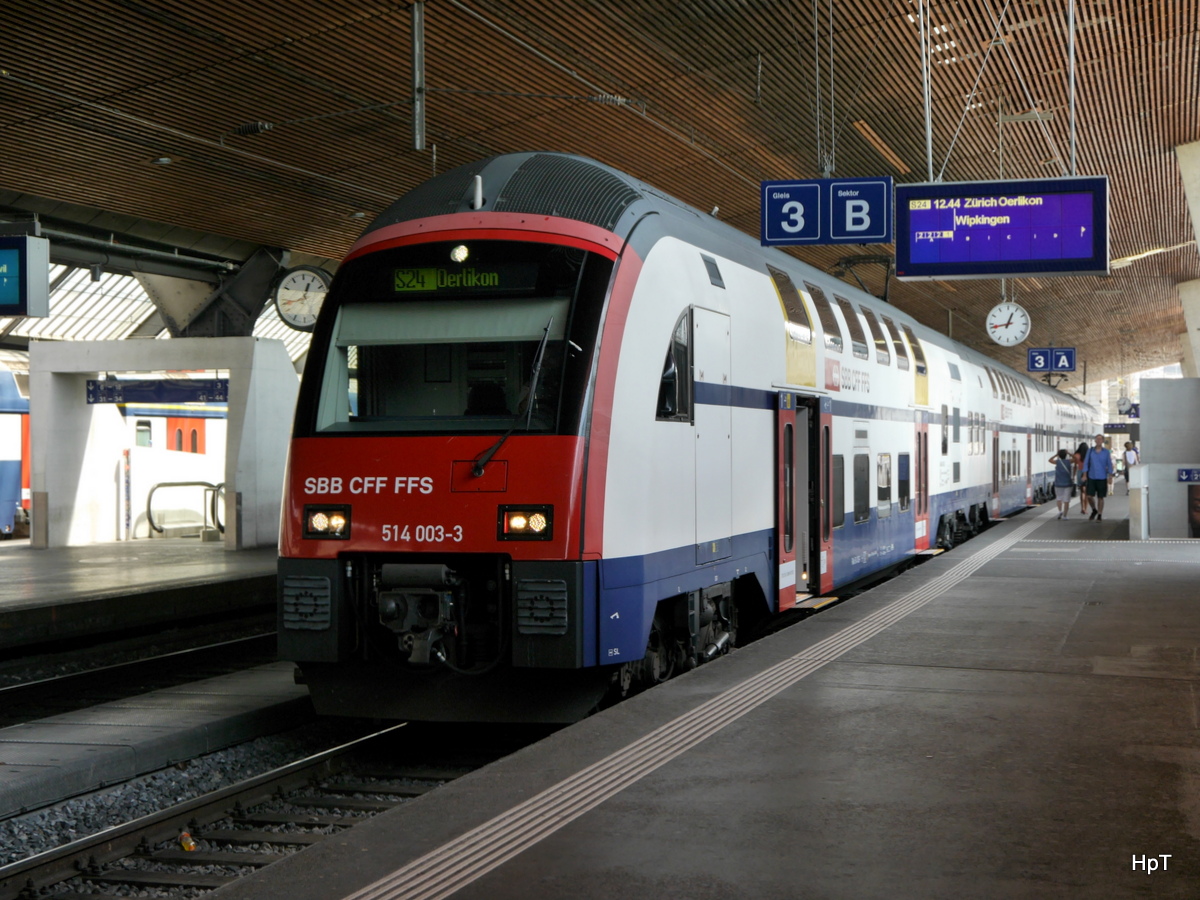 SBB - Triebzug RABe 514 003-3 im HB Zürich am 04.07.2015