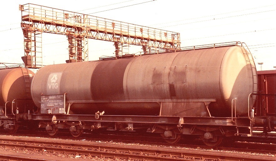 SBB VTG Kesselwagen in Mailand, März 1984 (Hinweis: in www.rail-pictures.com Bild mit Weißabgleich) 