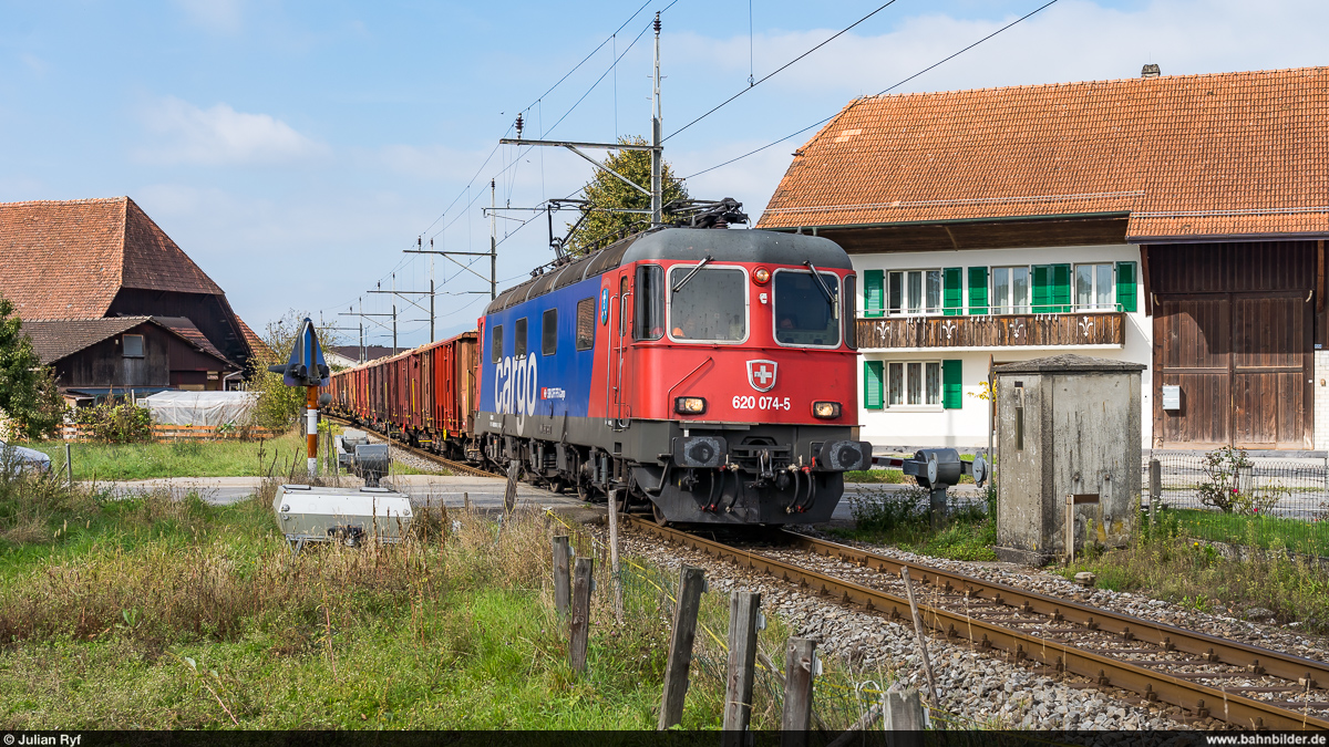 SBBC Re 620 074 / Zuckerrübenzug Payerne - Aarberg / Bargen, 10. Oktober 2021