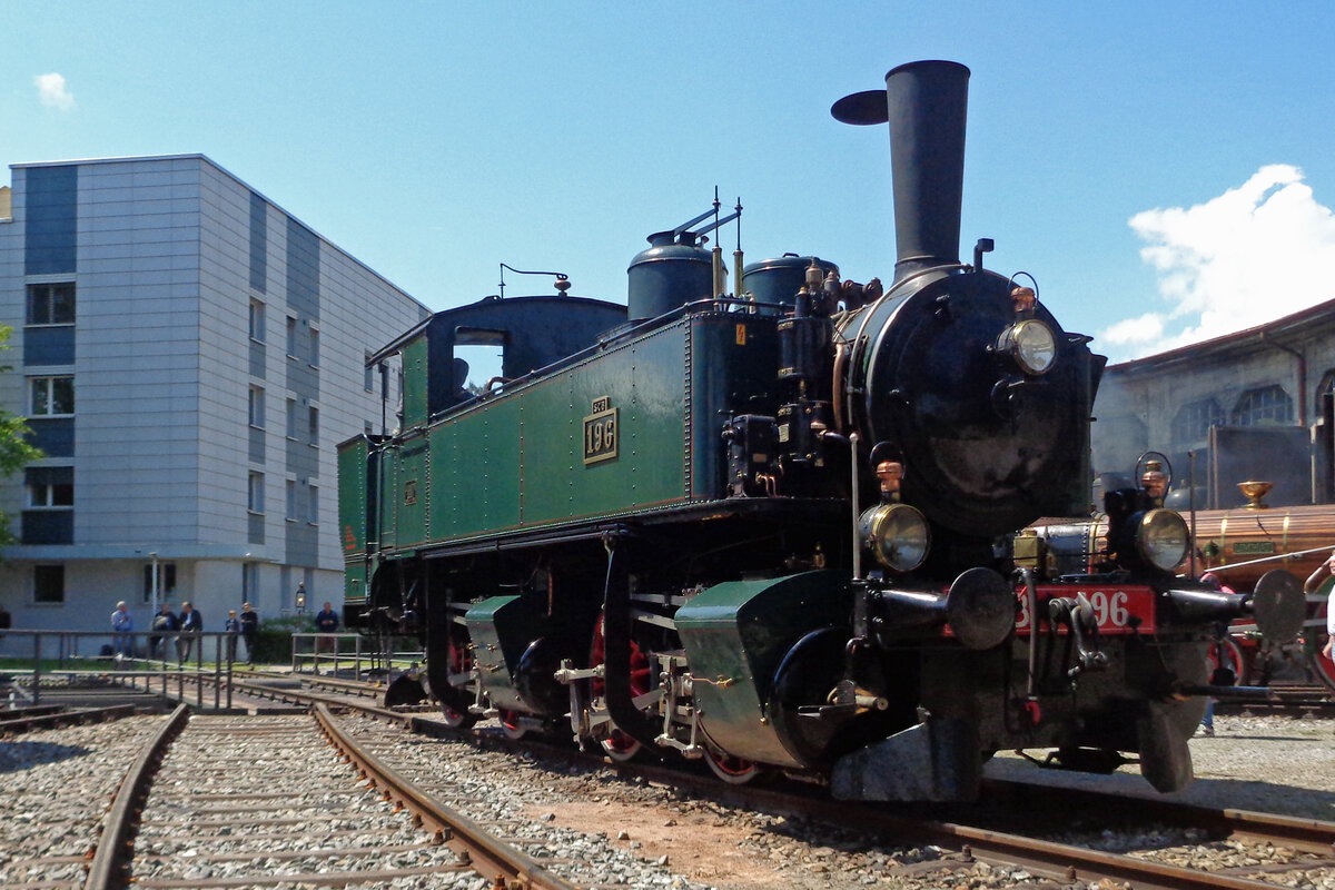 SCB-196 ist ein Schweizer Mallet-Dampflok und steht hier am 25 Mai 2019 ins Bw von Brugg AG.