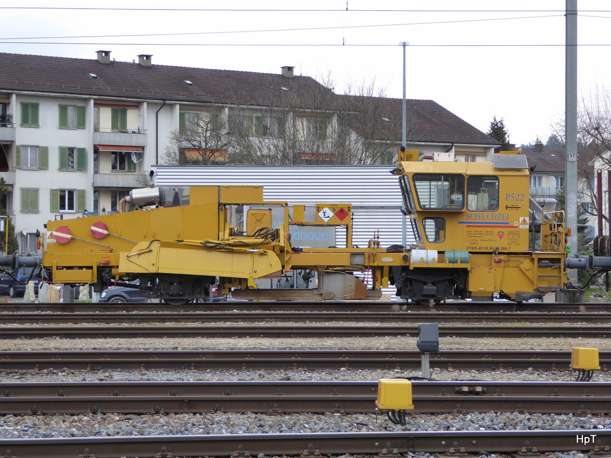 Scheuchzer Geleisbau - VTms 40 85 95 81 086-7 abgestellt in Lyss am 12.02.2016