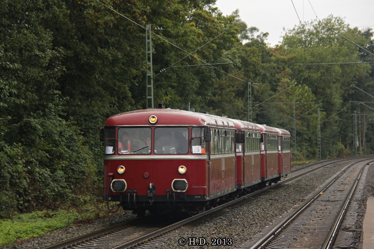 Schienenbus VT98 am 14.09.2013 in Bochum Dahlhausen.