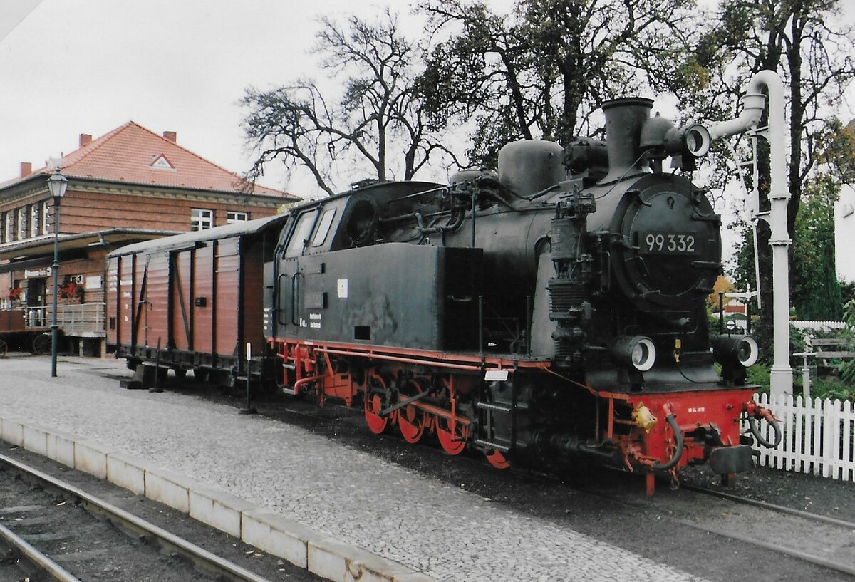Schmalspurbahnen Dampfloks Abgestellte Museumsmaschine 99332 in Kühlungsborn-West 16.10.2008