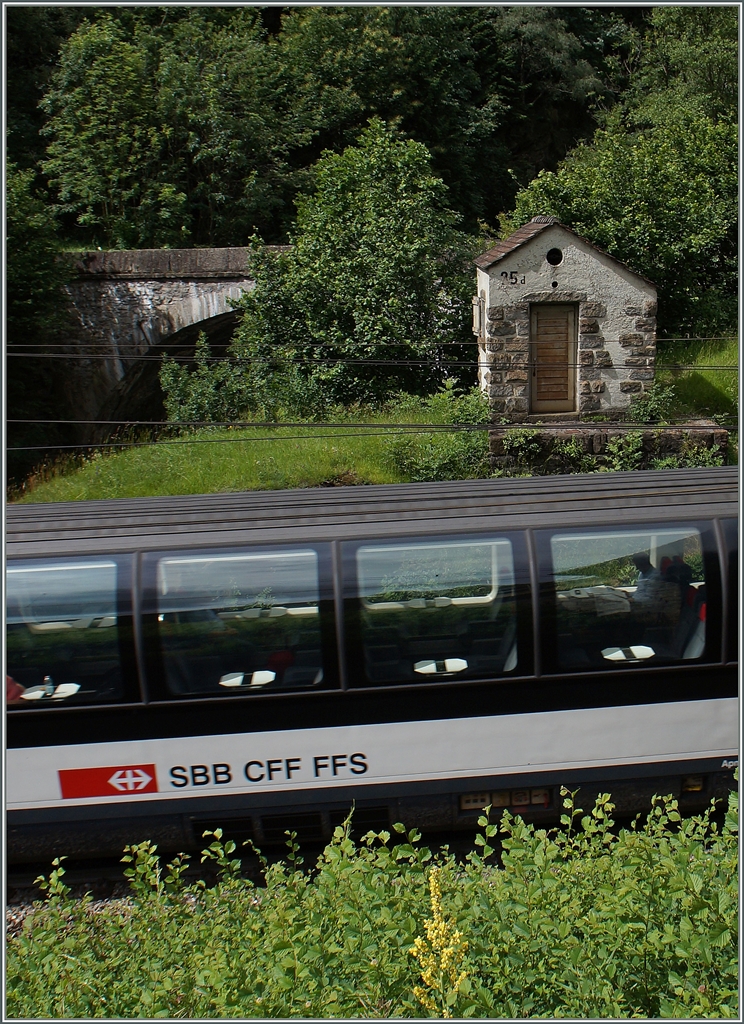 Schöne Aussichten! Gotthardbahn-Ambiente bei der Dazio Grande. 
23. Juni 2015