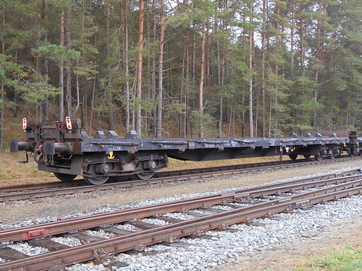 Schon von den Rohren entladen war dieser Rs,am 04.Oktober 2018,in Lubmin Werkbahnhof.