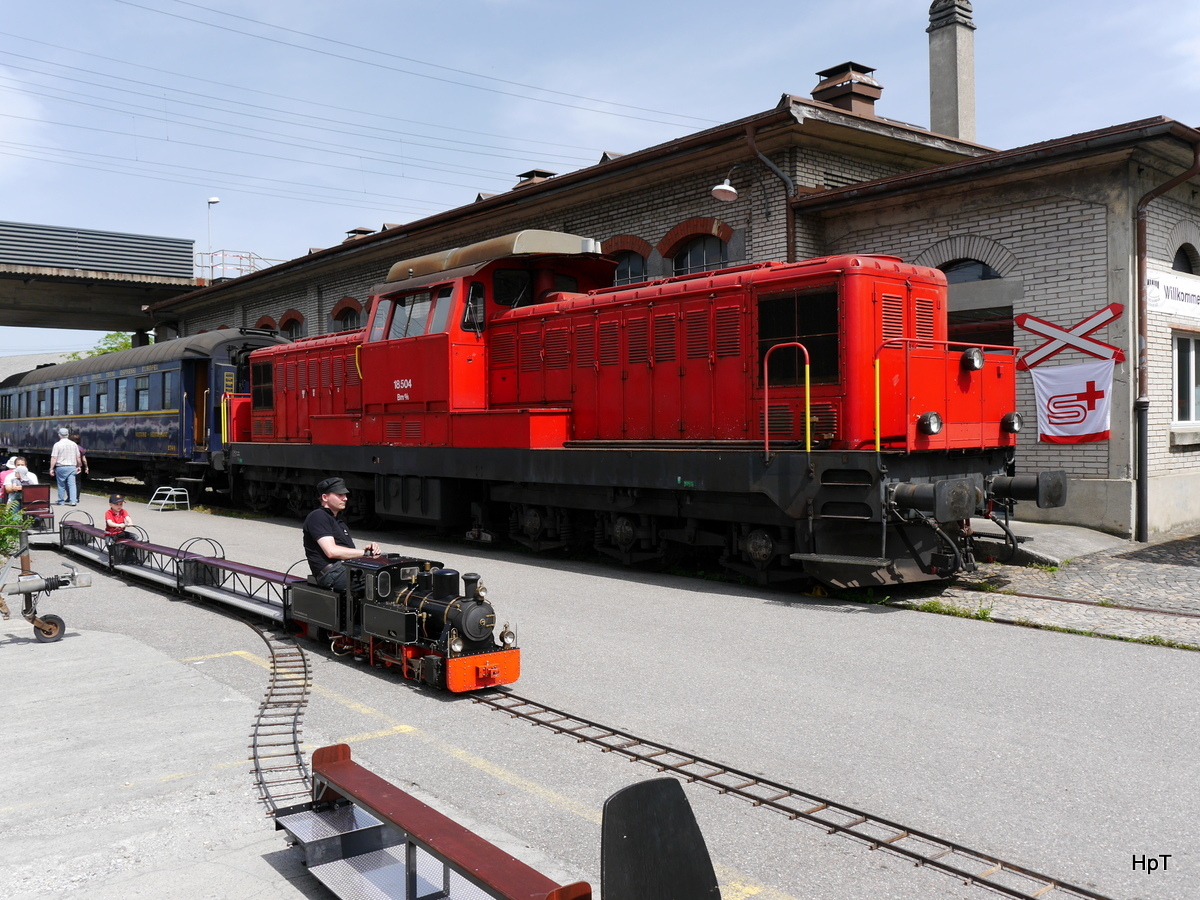 Schorno - Ex. SBB Grossdiesellok Bm 6.6  18504 ausgestellt im Bahnpark in Brugg am 26.05.2018