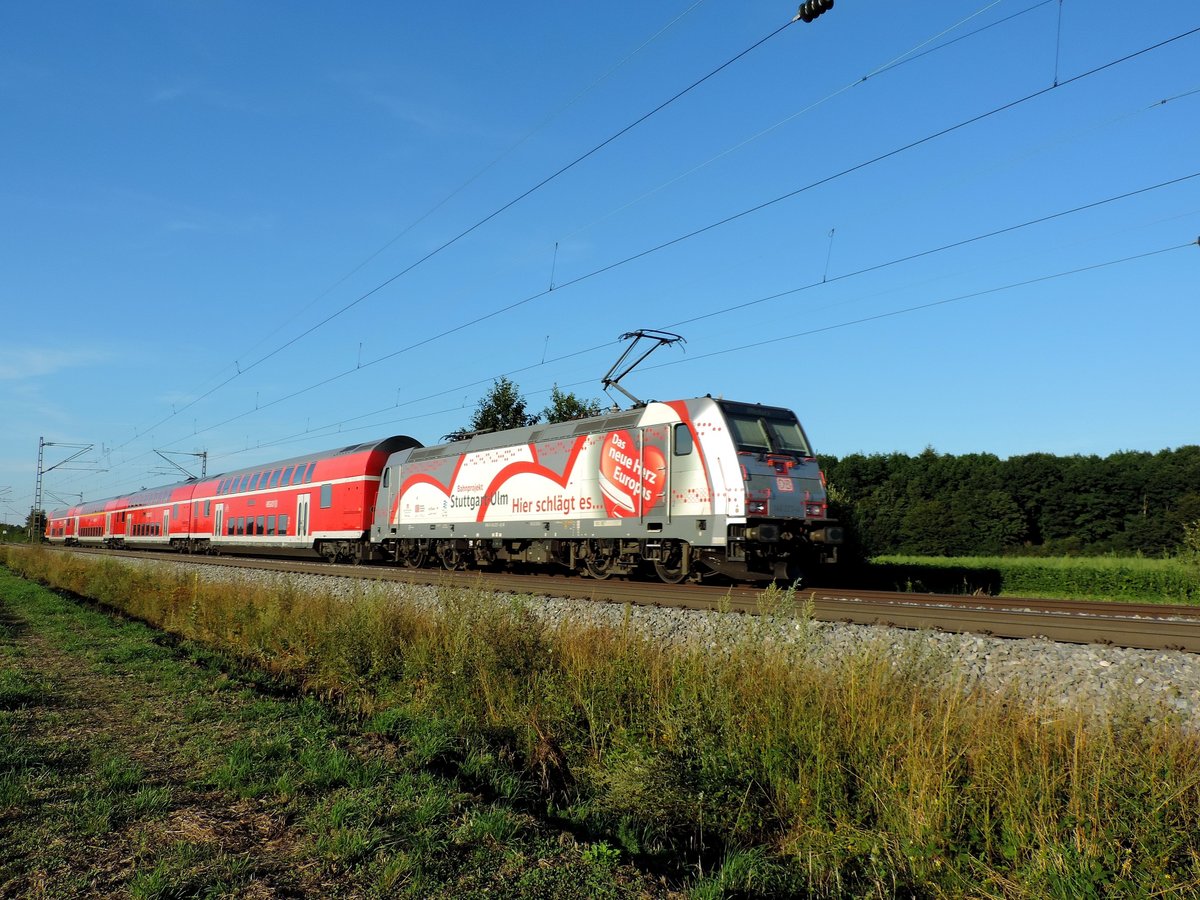 Schutterwald - 07.08.17 : BR 146 227 mit einem RE Offenburg - Basel.