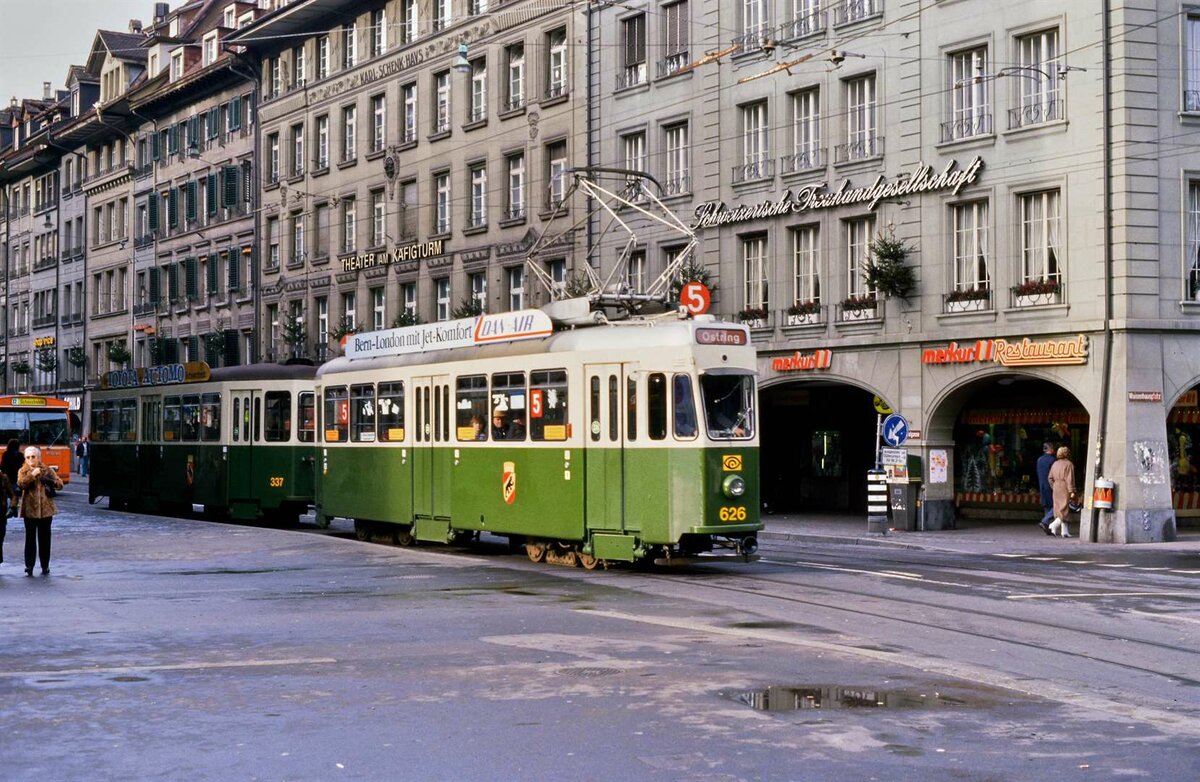 Schweizer Standardwagen der Straßenbahn Bern. Ort und Datum leider unbekannt.