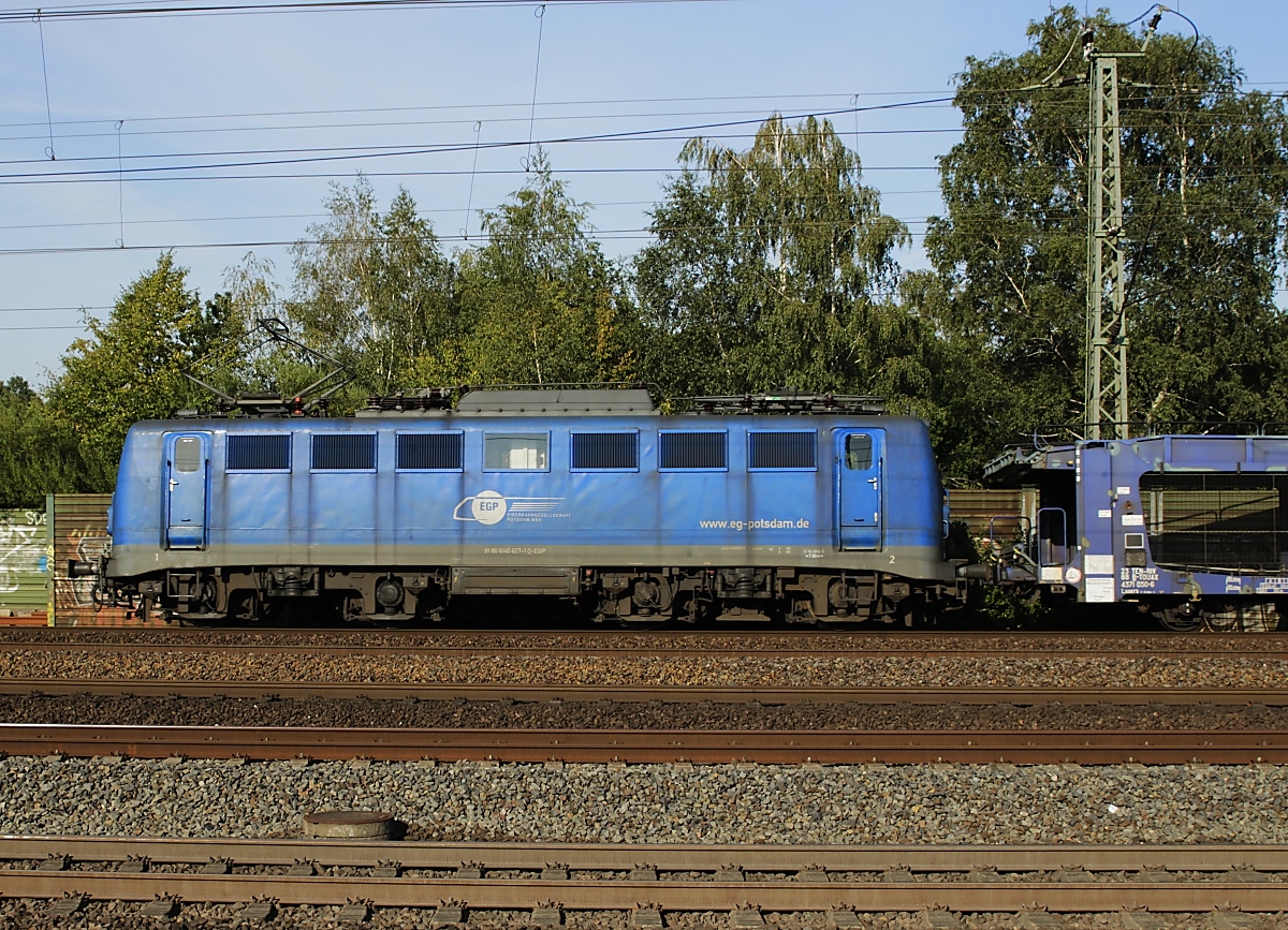 Seitenansicht der EGP-140 627-1 am 22.08.2019 in Hamburg-Harburg