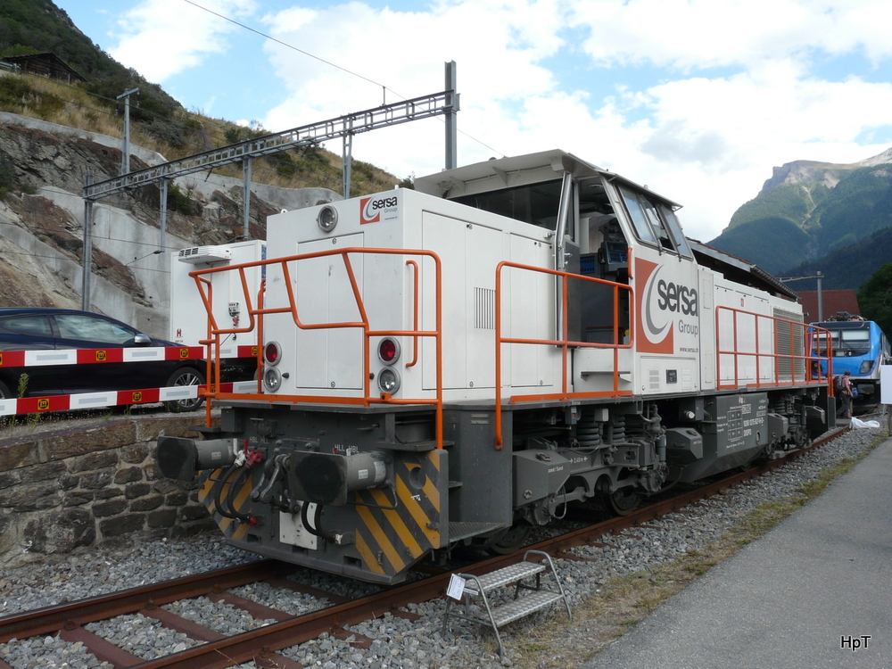 Sersa - Lok 92 80 1275 627-8 in Lalden zur 100 Jahrfeier der BLS Sdrame am 07.09.2013